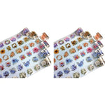 HASTHIP® 6 Rolls Floral DIY Scrapbooking Decorative Tapes Washi Tape Stickers PET Transparent Aesthetic Sticker for Journal Making Art Craft 2PCS