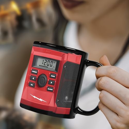 HASTHIP® 11 oz Ceramic Mug, Black Speaker Design, Perfect for Daily Coffee & Water, Ideal Home Kitchen Decor, Coffee Bar Accessories, Great Gift for Family, Office Team Building, Holidays