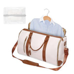 HASTHIP® Travel Duffel Bag Fashion PU Travel Luggage Bag Folding Carry-on Luggage Bag with Removable Shoulder Strap Waterproof Large Travel Duffel Bag Garment Bag, 20.4 x10x12.5 inches