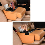 HASTHIP® Cojín para reposabrazos de coche, multifuncional, de cuero sintético, para consola central