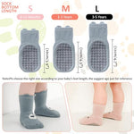 HASTHIP® 5 Pairs Baby Socks Set 1-3 Years, Antislip Socks for New Born Baby, Non Slip Grip Ankle Socks with Non Skid Soles Infants Socks for Toddler Baby Girls Boys 12-36 Months Baby Shower Gifts