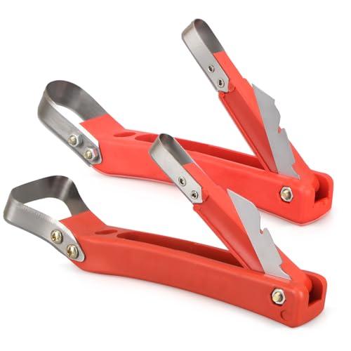 HASTHIP® 2Pcs Tree Draw Debarking Spud Folding Dual End Debarking Tool with Cutter Manganese Steel 3 in 1 Bark Removal Tool