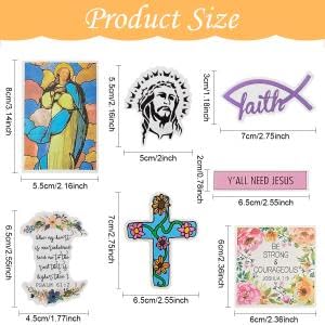 HASTHIP Jesus Christian Stickers for Water Bottles and Laptops featuring 100 pcs | Waterproof Bible Verse & Cross Decals for Kids Teens and Adults