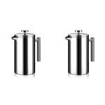 HASTHIP French Press Coffee Maker 800ml for Coffee and Tea with 4 Level Filtration | 304 Stainless Steel Double Insulated Design