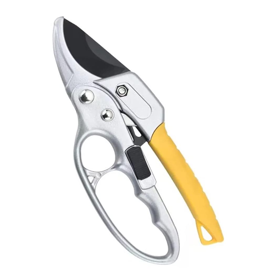 Gardening Scissor Stainless Steel Garden Snip with Safety Lock Garden Shears Sharp Cutter Pruners Scissor for Lawn, Garden & Potted Plants (A)