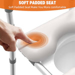 HASTHIP® Adjustable Toilet Seat Riser with Handrails for Seniors & Disabled Users