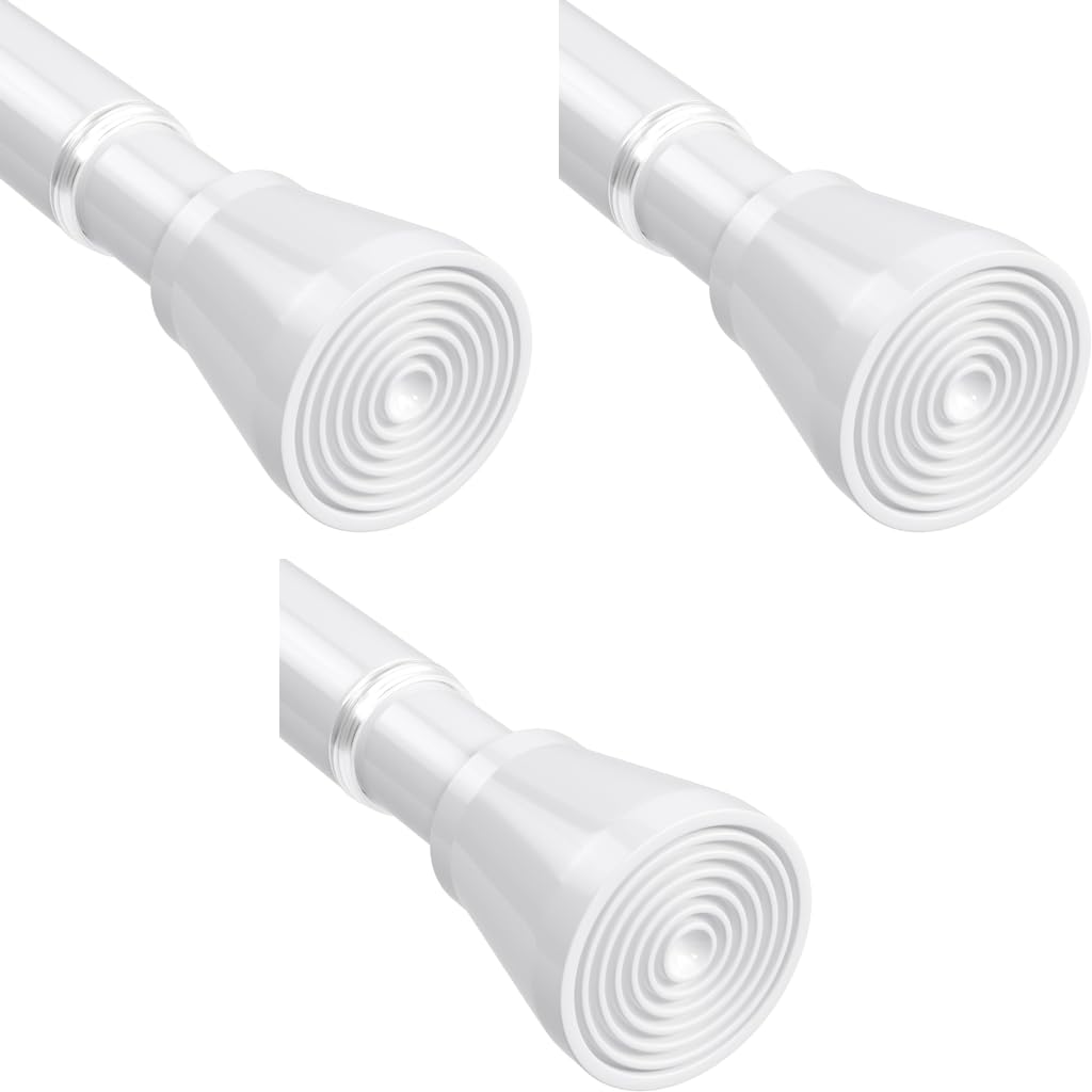 HASTHIP Retractable Curtain Rod for Windows featuring Anti Slip Support and 28.7–43 in Metal Design