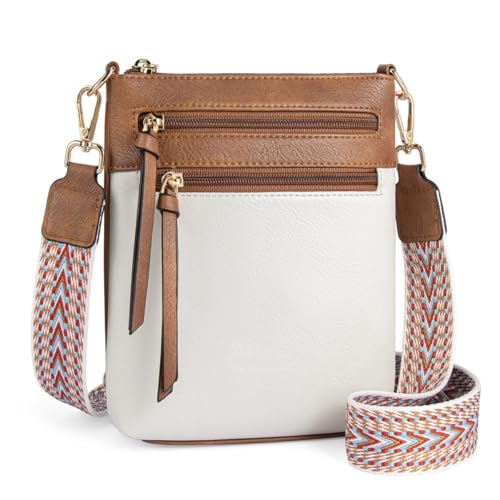 HASTHIP® Bolso bandolera para mujer, bolso bandolera mediano y ligero