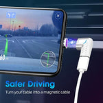 HASTHIP® USB C Adapter Right Angle Magnetic 90 Degree Type C Connector,PD 120W Fast Charging,480Mbps Data Transfer Compatible with MacBook Pro/Air Laptop Tablet USB-C Smartphone White