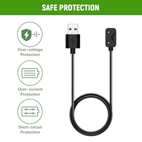HASTHIP® 3.3Ft/1M USB to Galaxy Fit 3 Charger (1.6'' Display), Replacement Galaxy Fit 3 Smart Watch Charger Cable, Dual Pin Mag-netic Charging Cable for Galaxy Fit 3 Watch Charger