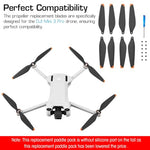HASTHIP® Mini 3 Pro Propeller Set, 8Pcs Low Noise Quick Release Replacement Blades Compatible with DJI Mini 3 Pro Drone, Lightweight Durable Wings with Screws & Screwdriver
