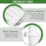 HASTHIP® 18PCS Garden Fence Outdoor Border 50x30cm Connectable Plant Partition Fences Decorative White PVC Decor for Flower Bed Green House Porch