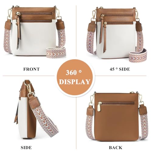 HASTHIP® Bolso bandolera para mujer, bolso bandolera mediano y ligero