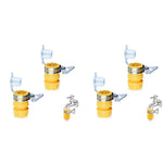 HASTHIP Hose Adapter for Faucet with 4PCS 2 in 1 Universal 1/2 inch and 3/8 inch Connectors