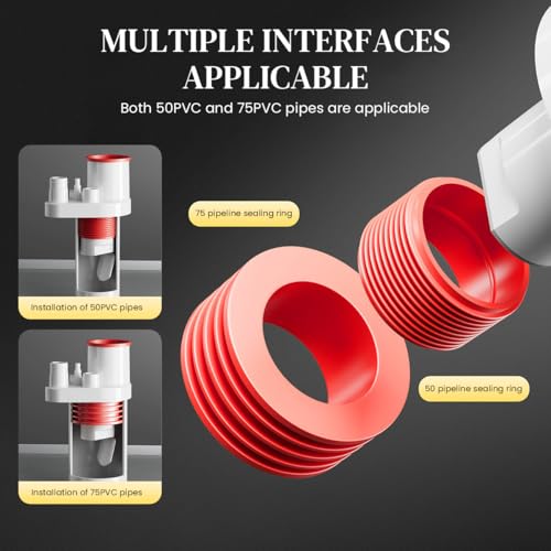 HASTHIP® Kitchen Drain Adapter Anti-backflow Valve Under Sink with Multi Adapters Universal Connector for Dishwasher Laundry Machine Sink 2PCS