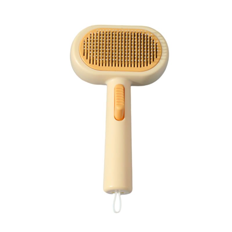 HASTHIP® SelfCleanPro Self-Cleaning Slicker Brush for Dogs & Cats, Pet Grooming Shedding Brush for Short & Long Haired Remover, Easy Dematting Comb, Removes Loose Undercoat, Mats, Tangles, Massaging