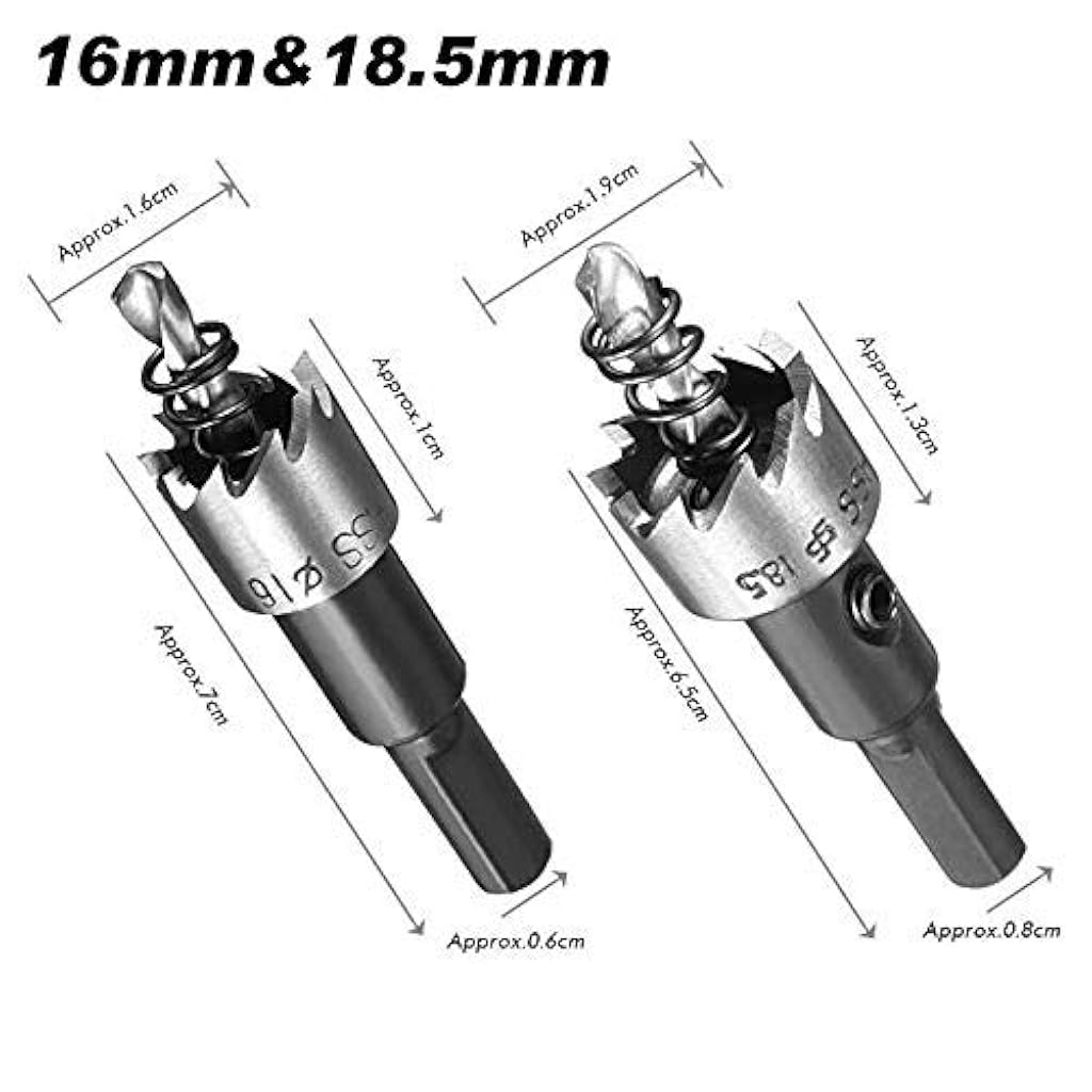 5Pcs Professional 16-30Mm Hss Drill Bits Set Hole Saws Drill Bit Stainless High Speed Steel Metal Alloy, Hex