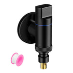 HASTHIP Washing Machine Tap for Home with Space Saving Design and 1/2 in Universal Metal Faucet | Black