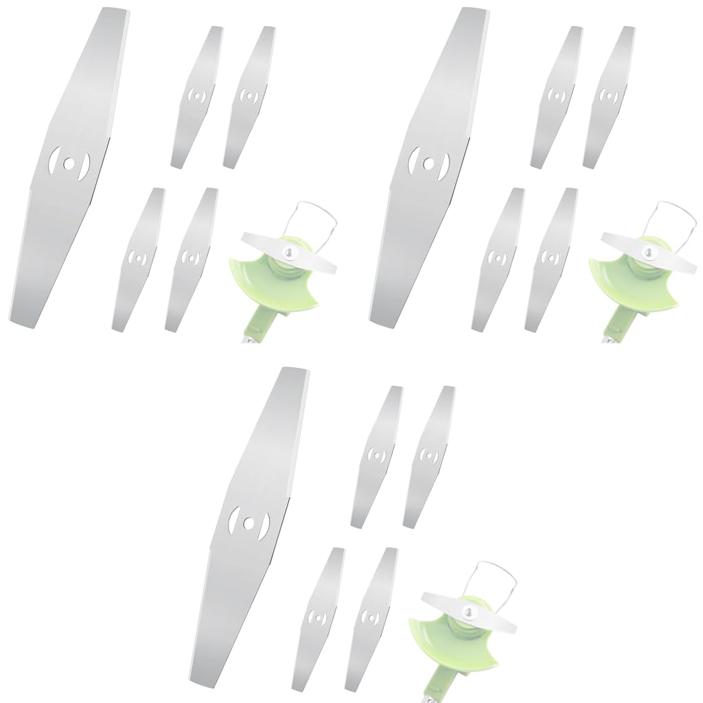 HASTHIP Metal Lawn Mower Saw Blades 15 pcs 6 in for Cutting Grass with Stainless Steel Head