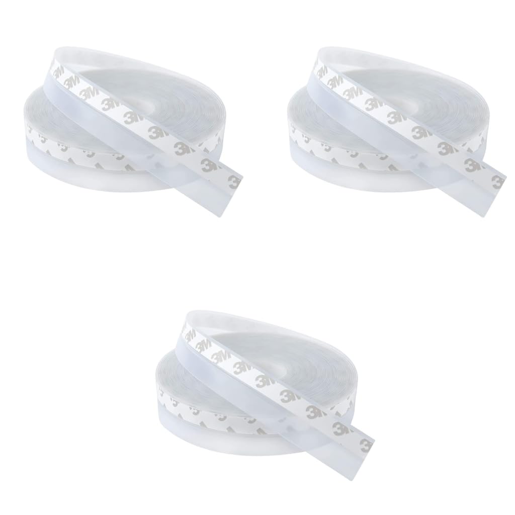 HASTHIP Window Seal Strip for Doors and Windows 10m 35mm | Transparent Silicone 3 pcs