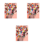 HASTHIP® Diamond Painting Kit for Adults Kids DIY Canvas Flowers Art Kits Suitable Home Leisure and Wall Decoration Gift 12x16inch 3PCS