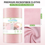HASTHIP® 50 Pack Microfiber Cleaning Cloth Pre-Cut Tear Away Roll Wipes Dusting Highly Absorbent Reusable Multipurpose 25x25cm 3 PCS