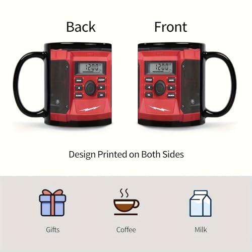 HASTHIP® 11 oz Ceramic Mug, Black Speaker Design, Perfect for Daily Coffee & Water, Ideal Home Kitchen Decor, Coffee Bar Accessories, Great Gift for Family, Office Team Building, Holidays