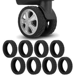 HASTHIP® 8Pcs Luggage Wheel Silicone Protector Cover - Silicone Suitcase Wheel Protector Covers, Silent Shock-Proof Carry on Luggage Wheels Cover for Wheel-on Luggage (Black)