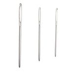 HASTHIP Crochet Needles Set for DIY Crochets featuring Large Eye Design and 9 Pcs Stainless Steel | with Transparent Storage Bottle