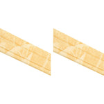 HASTHIP Peel and Stick 3D Foam Molding Trim for Walls with Floral Embossing 2.3 m x 7.8 cm Yellow 2 pcs