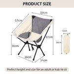HASTHIP® Portable Chairs for Travelling, Camping with Carry Bag 600D Oxford Cloth Chair for Garden, Balcony, Outdoor Camping Folding Chair for Travel Small Foldable Chair Supports (300 Lbs) - White