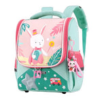HASTHIP® BrandName Toddler Girls Backpack Cartoon Bunny, Waterproof Nylon Preschool Bag, Padded Strap Kindergarten Bookbag for Kids 3-5 Years, Lightweight Travel School Pack