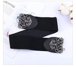 Women's Leather Waist Belt - Classic and Fashionable PU Leather Design with Wide Elastic Band for Comfortable Wear - Slim Your Waist and Midriff Instantly
