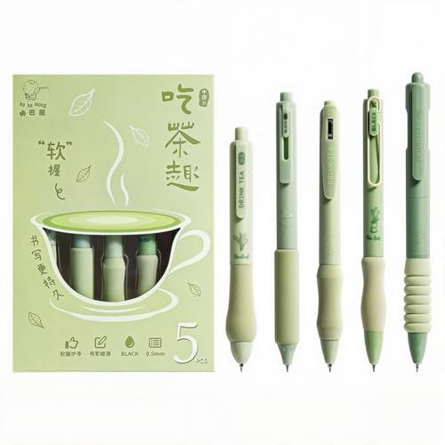 HASTHIP® Click Pens-5Pcs Stylish Gel Pens