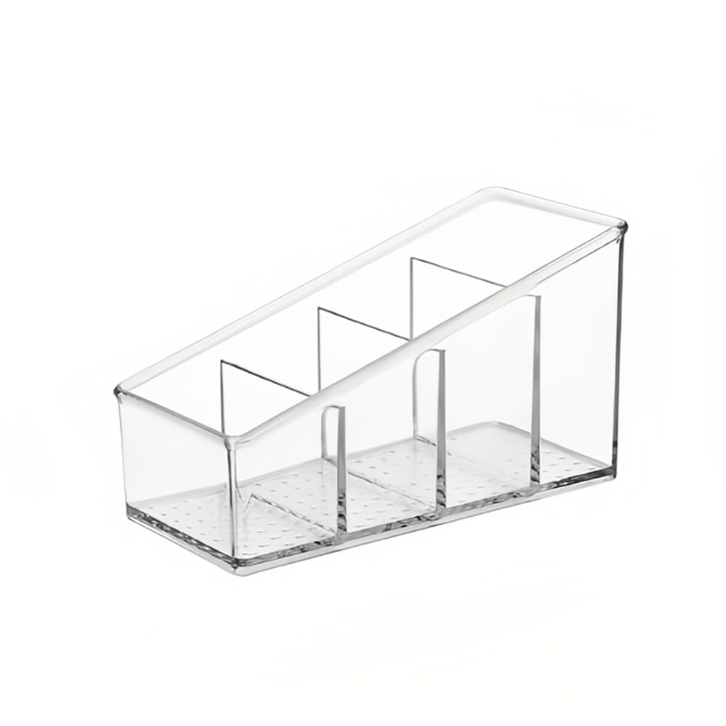 HASTHIP® Clear Remote Control Holder, TV Remote Storage Organizer, Small Plastic Wall Mount Caddy Box for Air Conditioner, Fan, Media Player, Office and Home, 1 Pack