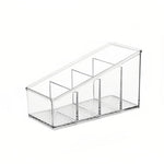 HASTHIP® Clear Remote Control Holder, TV Remote Storage Organizer, Small Plastic Wall Mount Caddy Box for Air Conditioner, Fan, Media Player, Office and Home, 1 Pack