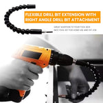 HASTHIP® 14-Piece Drill Bit Extension Kit With 90° & 105° Adapters, Angled Bits And Bendable Drill Bit Set, Flexible 11.6-Inch Extender, 10 High-Speed Steel Bits, For Tight Spaces & Versatile Repairs