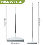 HASTHIP Magic Broom Sweeper for Floor Cleaning with 51.14 in Handle & 180° Swivel Head | Silicone Blade for Bathroom and Kitchen