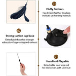 HASTHIP® Cat Toys, Cat Teaser Toy with Bell, Fixable Cat Interactive Toys with Suction Cup, Elastic Toys for Kittens, Persian Cat Toys and Feather Toys, Funny Cat Playing Toys for Indoor