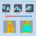HASTHIP® Cooling Towel 30x80cm, Quick Dry Towels, Cool Feel Sweat Towel for Gym, Sports & Outdoor, Lightweight & Highly Absorbent, with Silicone Case & Carabiner for Men & Women, Green