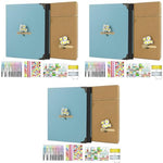 HASTHIP® DIY Scrapbook Photo Album Kit for Couple Special Our Adventure with Pens Washi Tapes Stickers 60 Pages Hardcover 8.5x11 Inches 3 PCS