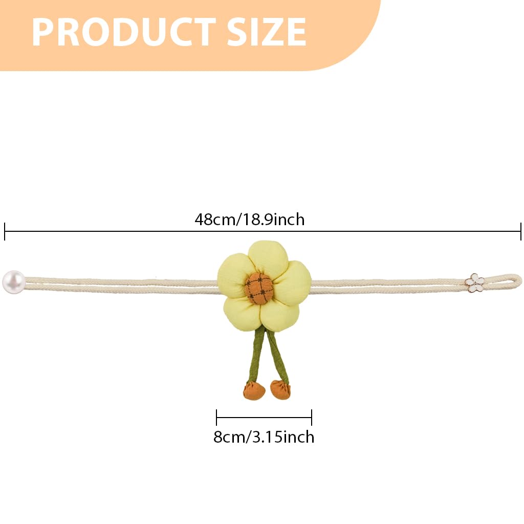 HASTHIP Curtain Tiebacks for Bedroom Decor featuring Built‑In Pin Design and 2PCS Boho Flower Holders