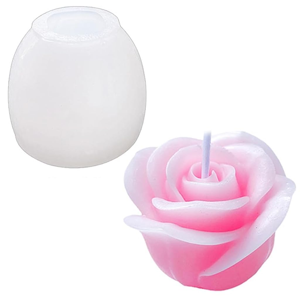 HASTHIP® Rose Candle Mold Rose Flower Candle Silicone Molds