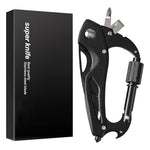 HASTHIP® Multifunctional Carabiner Duty Stainless Steel Carabiner, Portable Multi Tool, Multi tool for Climbing, Camping, Cycling, Hiking