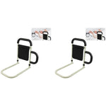 HASTHIP Bed Rail for Elderly Assistance featuring Anti Slip Handle and Wide Stable Base | 2 PCS Stainless Steel Support