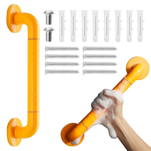 HASTHIP® 11.8 Inch Stainless Steel Bathroom Grab Bar, Wall Mounted Handrail for Elderly, Pregnant Women, Non-Slip Safety Support, Secure Screw Fix for Toilet, Shower, Bathtub