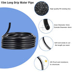 HASTHIP® Automatic Garden Watering System Slow Drip Irrigation Kit with Tee Connector Water Dripper for Plants with 15M Long Pipe Outdoor Lawn Equipment 3 PCS