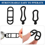 HASTHIP® 10Pcs Bicycle Silicone Bands Bicycle Handlebar Mounting Straps Elastic Bands Flexible Rubber Mounting Straps for Bike Light, Phone Speaker Holder