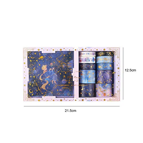 HASTHIP Washi Tape Set for Journals and Crafts with 10 Rolls and 10 Sticker Sheets | Purple