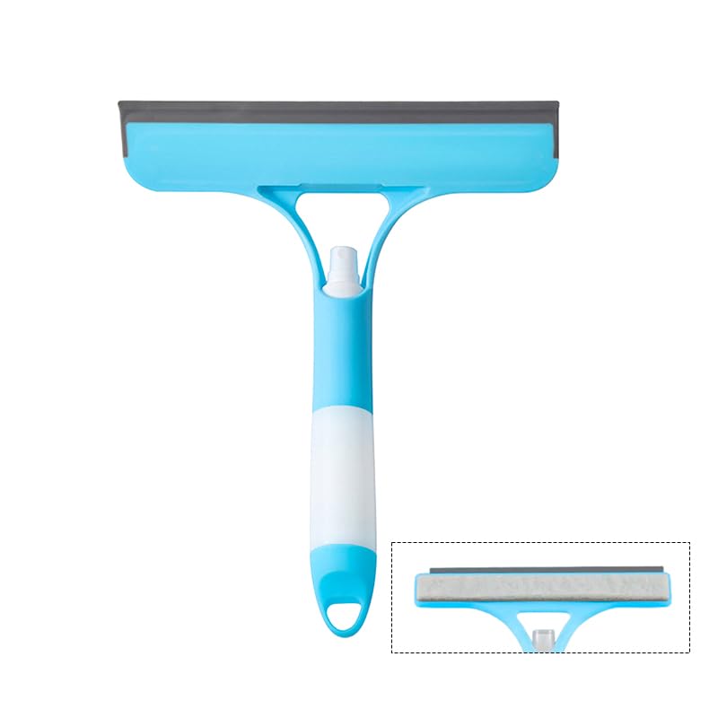 HASTHIP 3 in 1 Glass Window Cleaner for Home and Car with Built in Spray System | Blue